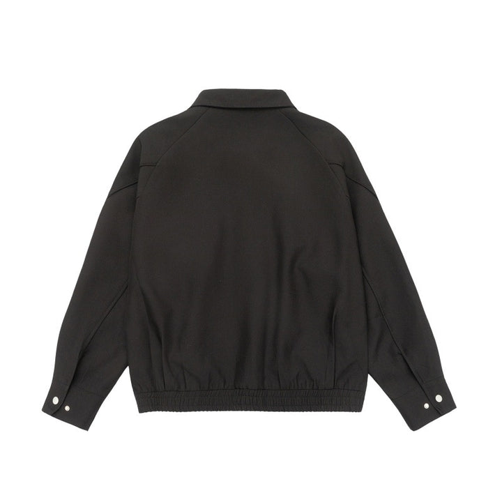 Herren Boxy-Übergangsjacke mit Hemdkragen, Raglanärmeln und Reißverschlusstaschen Echoarchiv