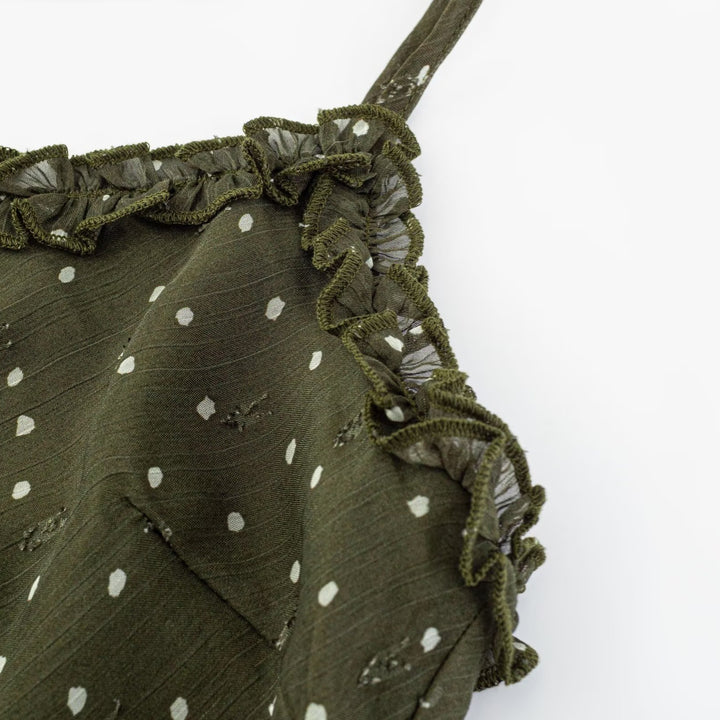 Damen Maxikleid mit zarten Spaghettiträgern und Punktmuster Echo Archiv