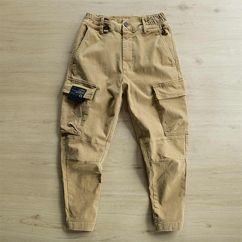 Herren Cargohose mit tapered Bein, elastischem Bund und verstärkten Knieeinsätzen Echoarchiv