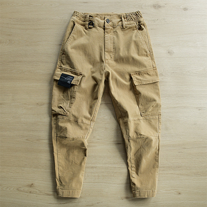 Herren Cargohose mit tapered Bein, elastischem Bund und verstärkten Knieeinsätzen Echoarchiv