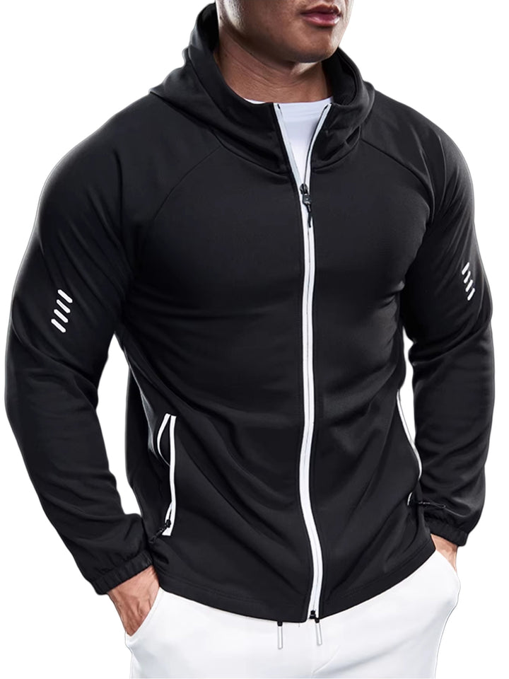 Herren Sportliche Übergangsjacke mit Reißverschlusstaschen Echo Archiv