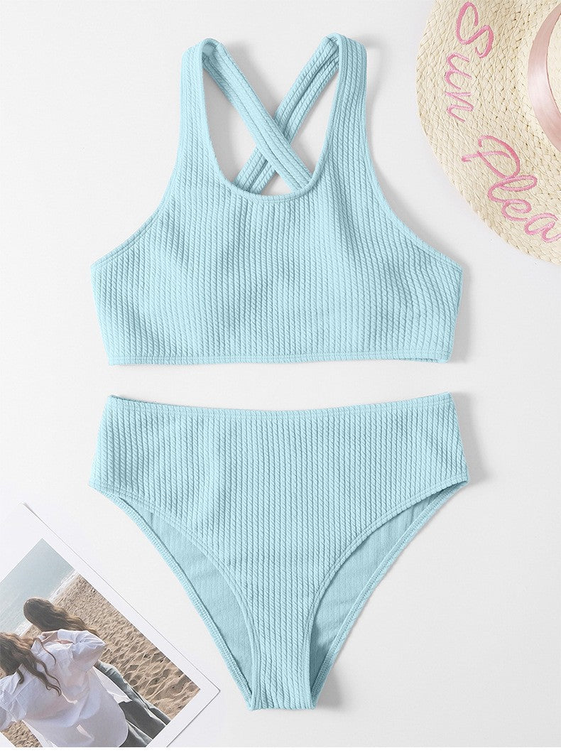 Damen Hoch tailliertes Bikini-Set mit komfortablem und schickem Design Echo Archiv