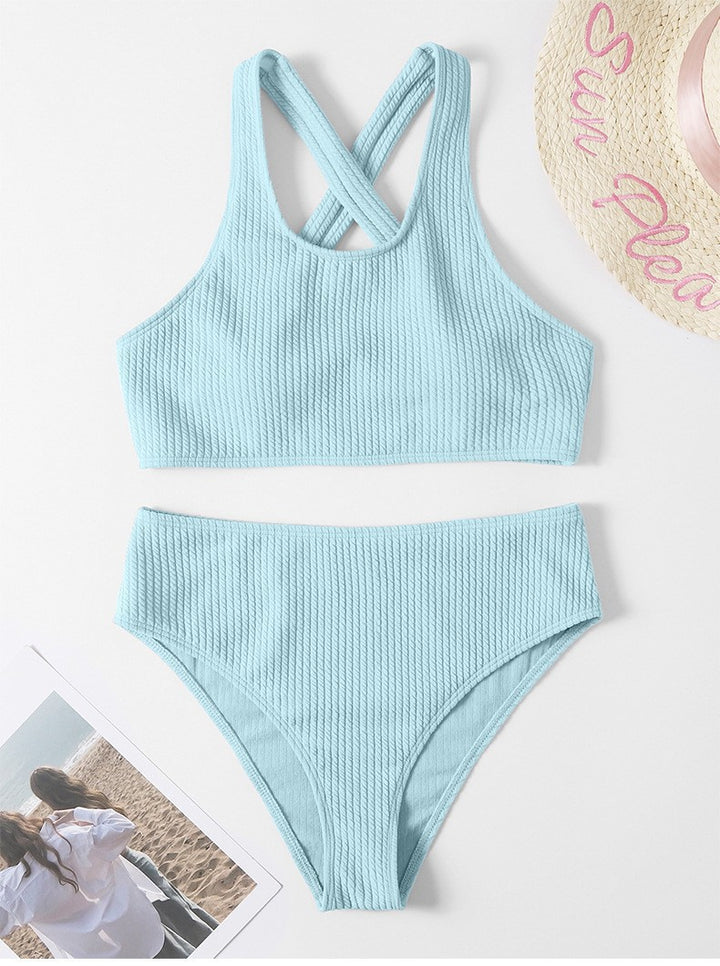 Damen Hoch tailliertes Bikini-Set mit komfortablem und schickem Design Echo Archiv