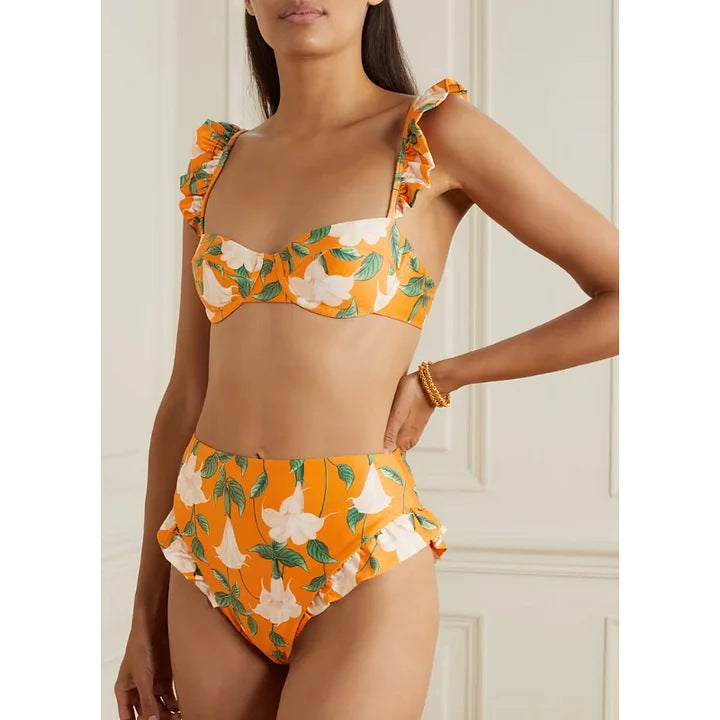 Damen Bikiniset mit voluminösen Rüschendetails Echo Archiv