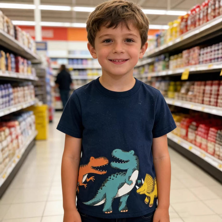 Jungen T-Shirt mit niedlichen Dinosaurier-Applikationen Echo Archiv