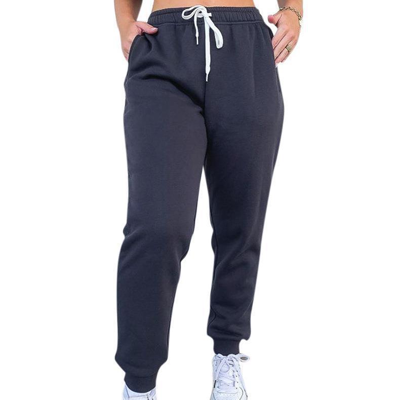 Damen taillenhohe tapered Jogginghose mit elastischem Komfortbund, verstellbarem Kordelzug und tiefen Eingrifftaschen – Avélisse