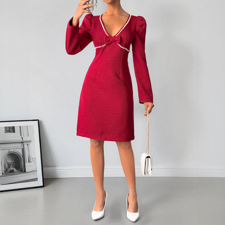 Damen Elegantes Kleid mit Schalendetail Echo Archiv