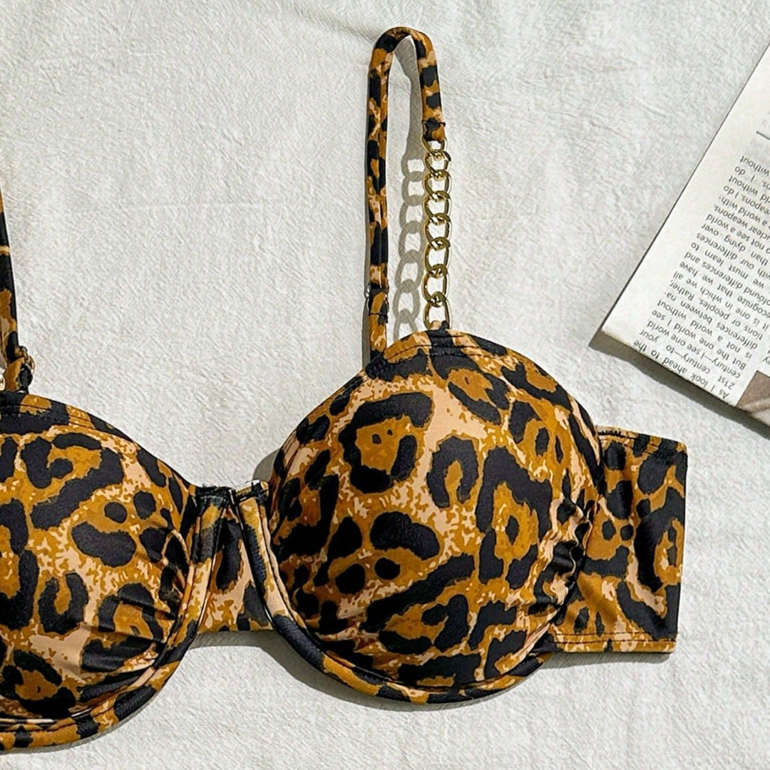 Damen Bügel-Bikini mit animalischem Muster Echo Archiv