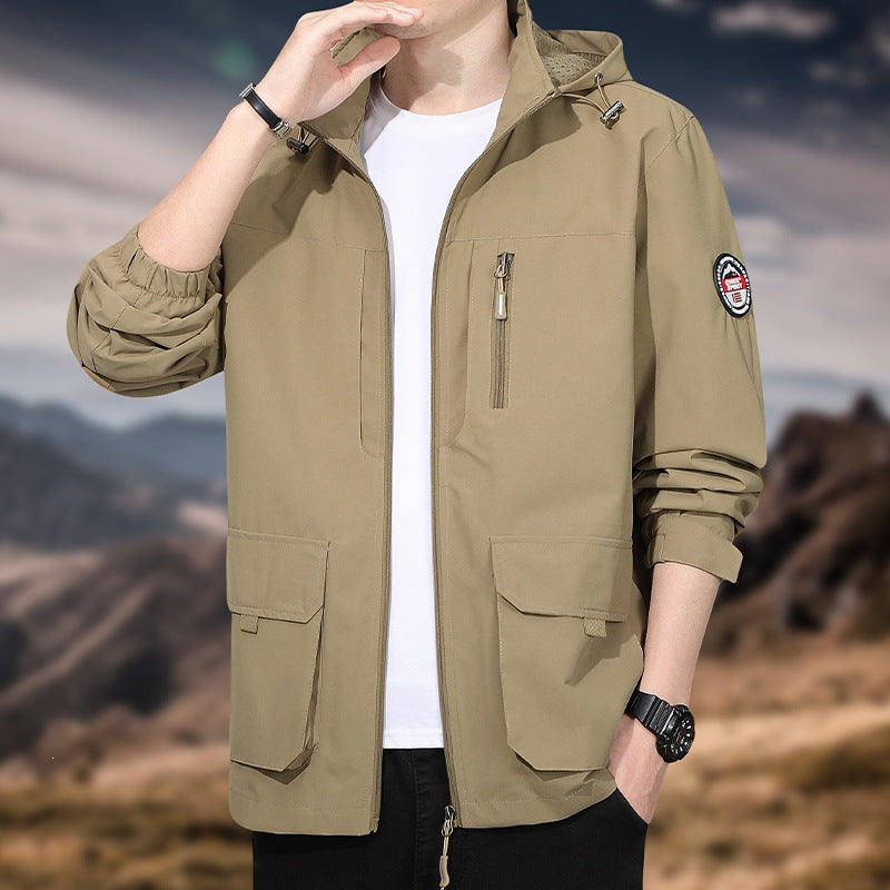Herren multifunktionale Jacke mit Kapuze Echo Archiv