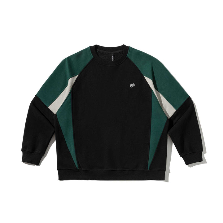 Unisex Colorblock-Sweatshirt mit Raglanärmeln und strukturierter Ziernaht Echoarchiv