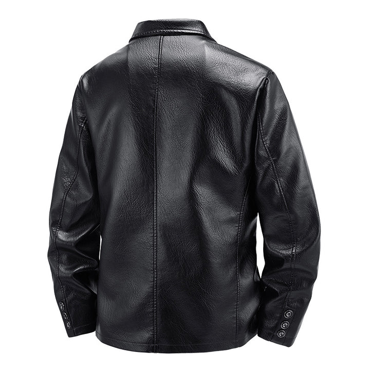 Herren Elegante Kunstlederjacke im klassischen Schnitt – Valtoré