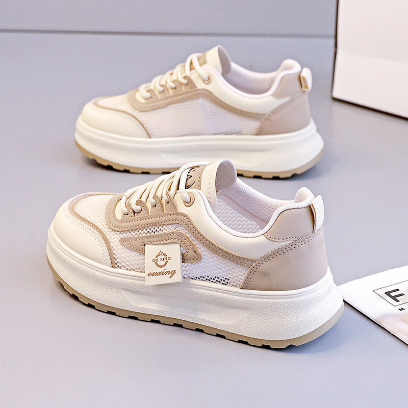 Damen nan leichte Plateausneaker mit atmungsaktivem Mesh-Obermaterial, gepolstertem Fersenkragen und stoßdämpfender EVA-Sohle Echo Archiv
