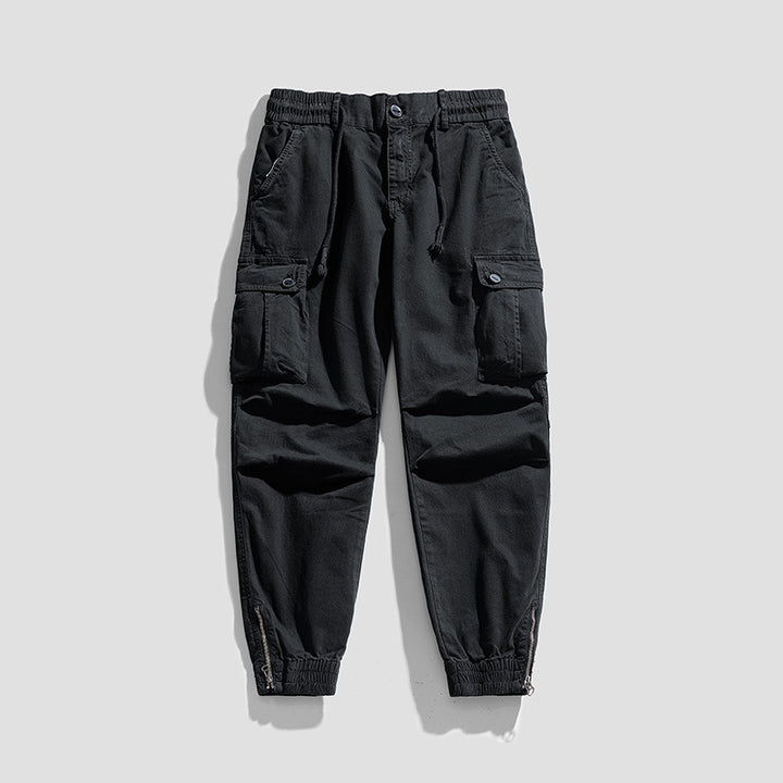 Herren Twill-Cargo-Jogger mit elastischem Komfortbund, Mehrfachklapptaschen und Reißverschluss-Knöchel Echo Archiv