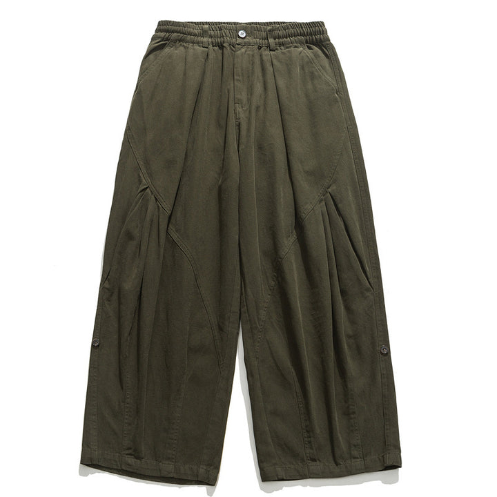 Damen Culotte-Hose im Paperbag-Stil mit elastischem Bund, Teilungsnähten und weitem Bein Echo Archiv