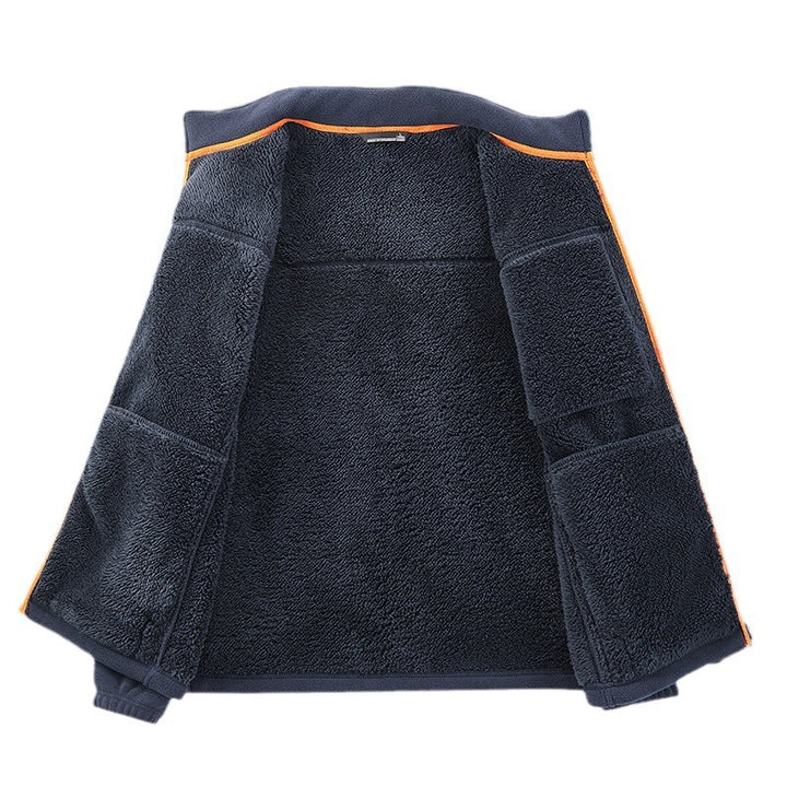 Herren Microfleece-Outdoorjacke mit wasserdichter Brusttasche, Stehkragen und Teddyfleece-Innenfutter Echo Archiv