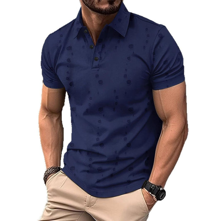 Herren Poloshirt mit strukturiertem Pünktchenmuster Echoarchiv
