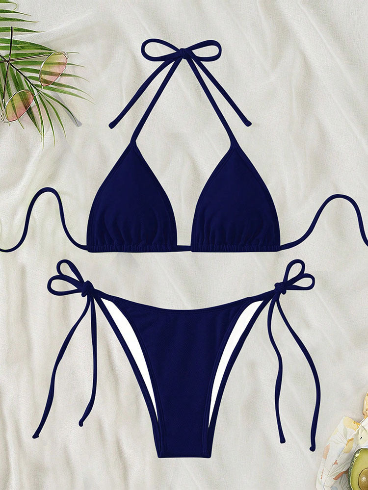Damen Triangel-Bikini mit verstellbaren Trägern und SeitenbindEchoarchivändern Echoarchiv