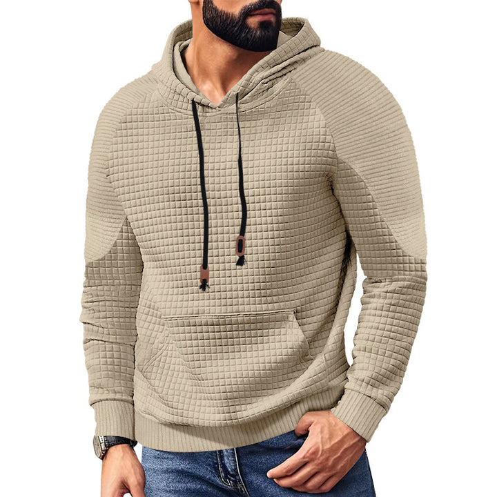 Herren strukturierter Kapuzenpullover mit modernem Design und praktischen Taschen Echoarchiv