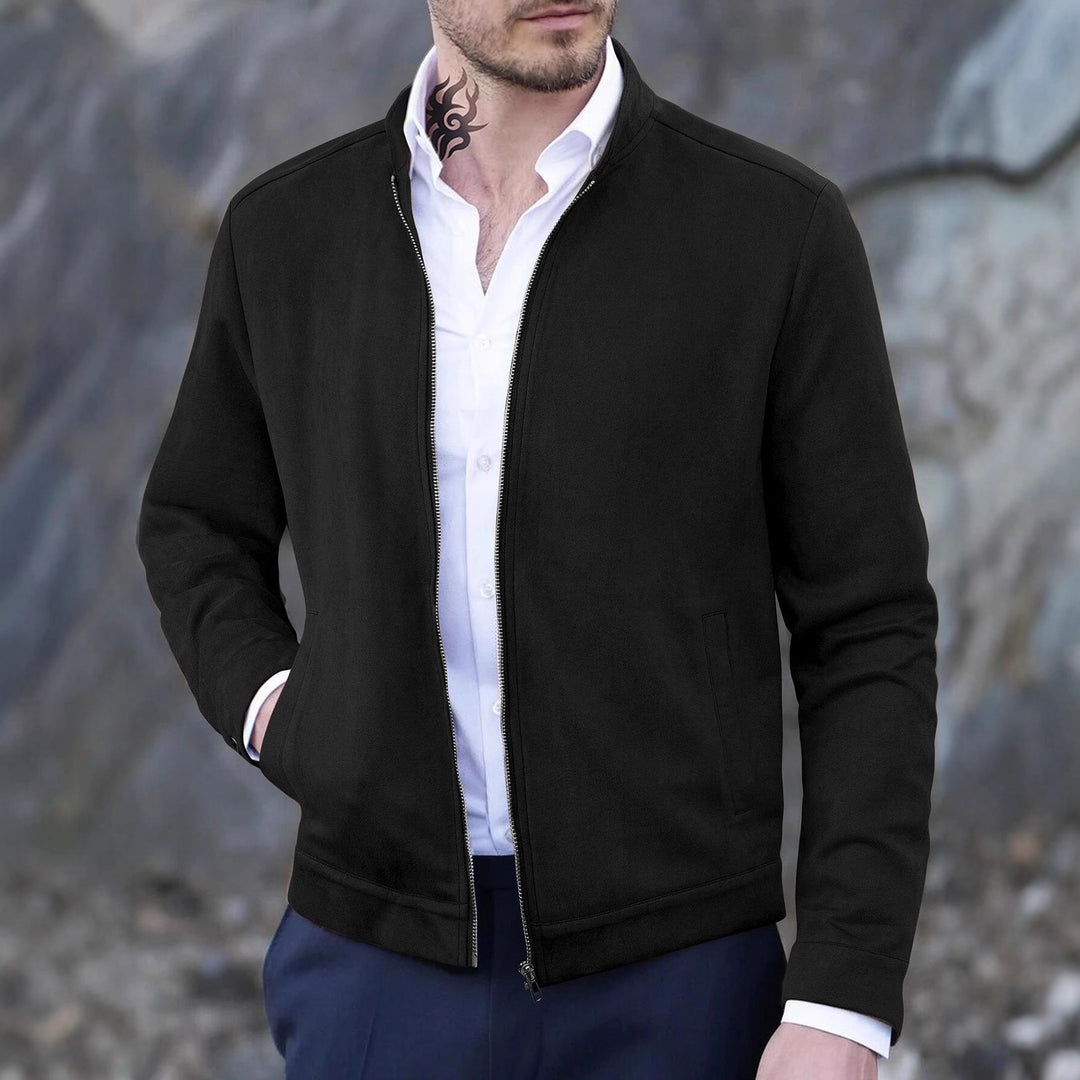 Herren Fleecejacke mit modernem Stehkragen und weichem Innenfutter Echoarchiv