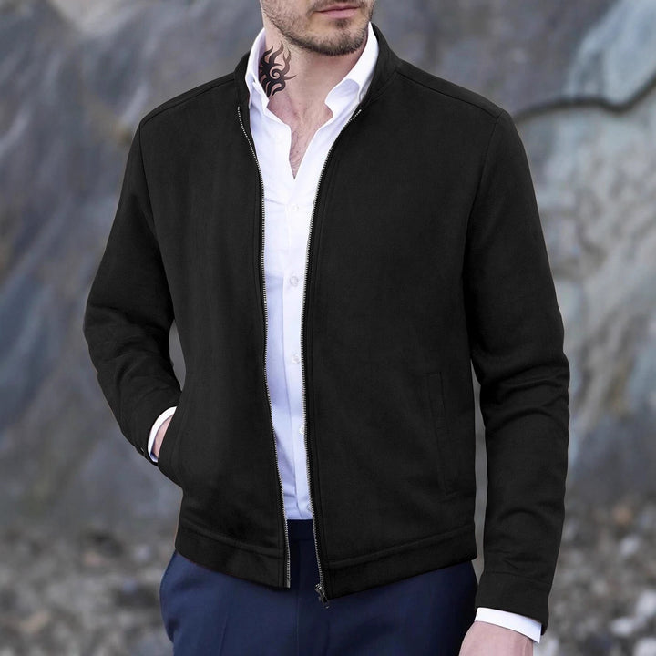 Herren Fleecejacke mit modernem Stehkragen und weichem Innenfutter Echoarchiv
