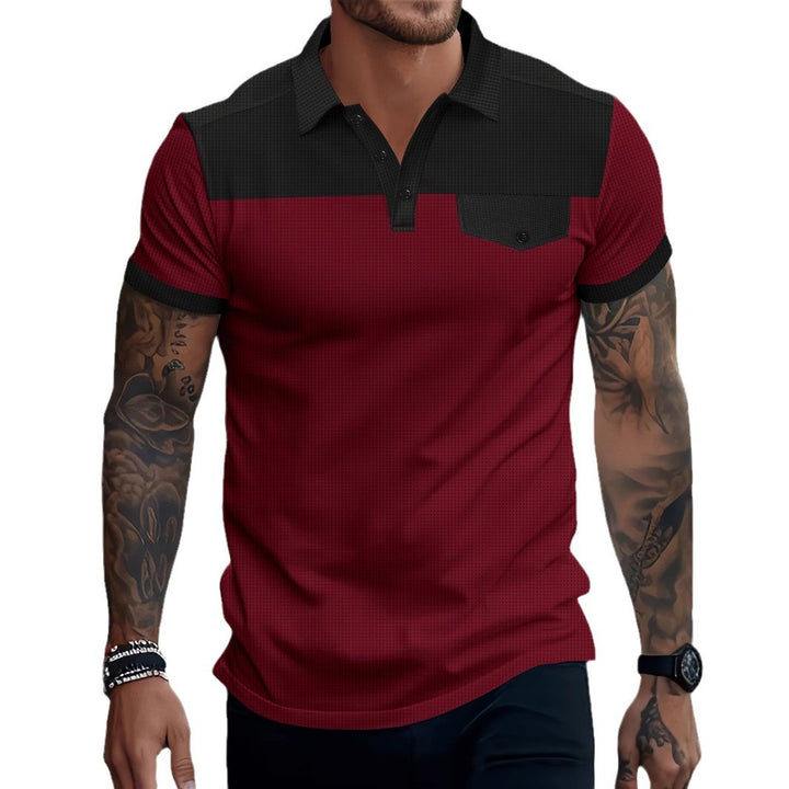 Herren Poloshirt mit modernem Blockdesign Echoarchiv