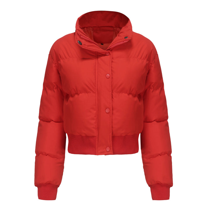 Damen nan kurze wattierte Steppjacke mit hohem Stehkragen und Rippbündchen Echo Archiv