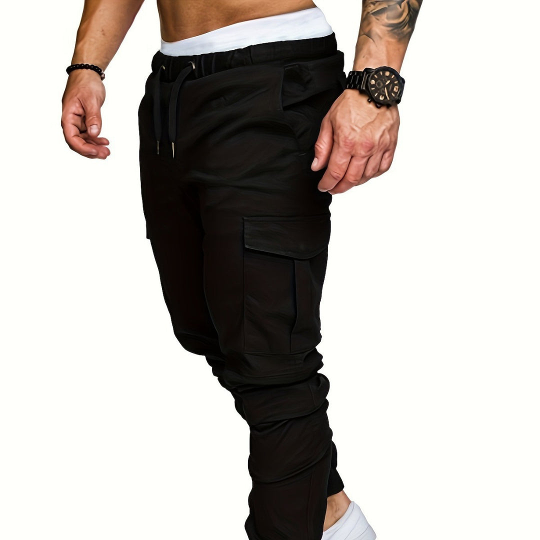 Herren Cargo-Jogginghose mit funktionalen Seitentaschen und elastischem Bund Echoarchiv
