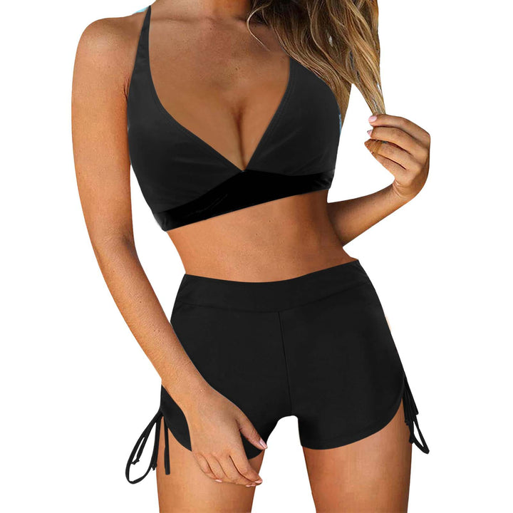 Damen Sportliches Bikini-Set mit modischem Hochbund und Seitenbindebändern Echo Archiv