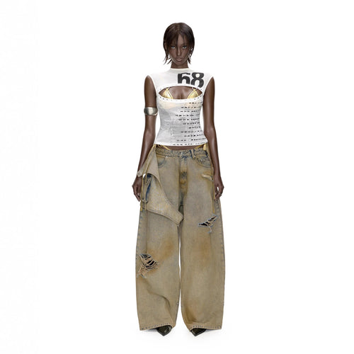 Damen Kreatives Tank-Top mit Grafischem Druck Echo Archiv