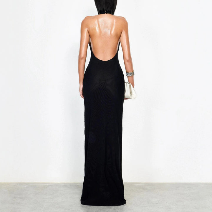 Damen Elegantes Bodenkonturen-Kleid mit schimmernden Akzenten Echo Archiv