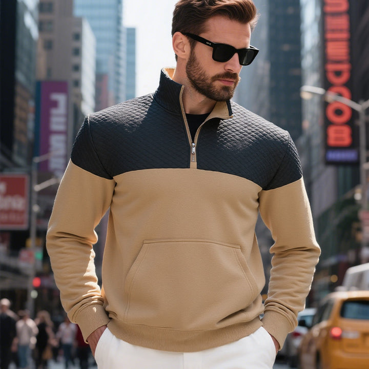 Herren Sportlicher Pullover mit Stehkragen Echoarchiv