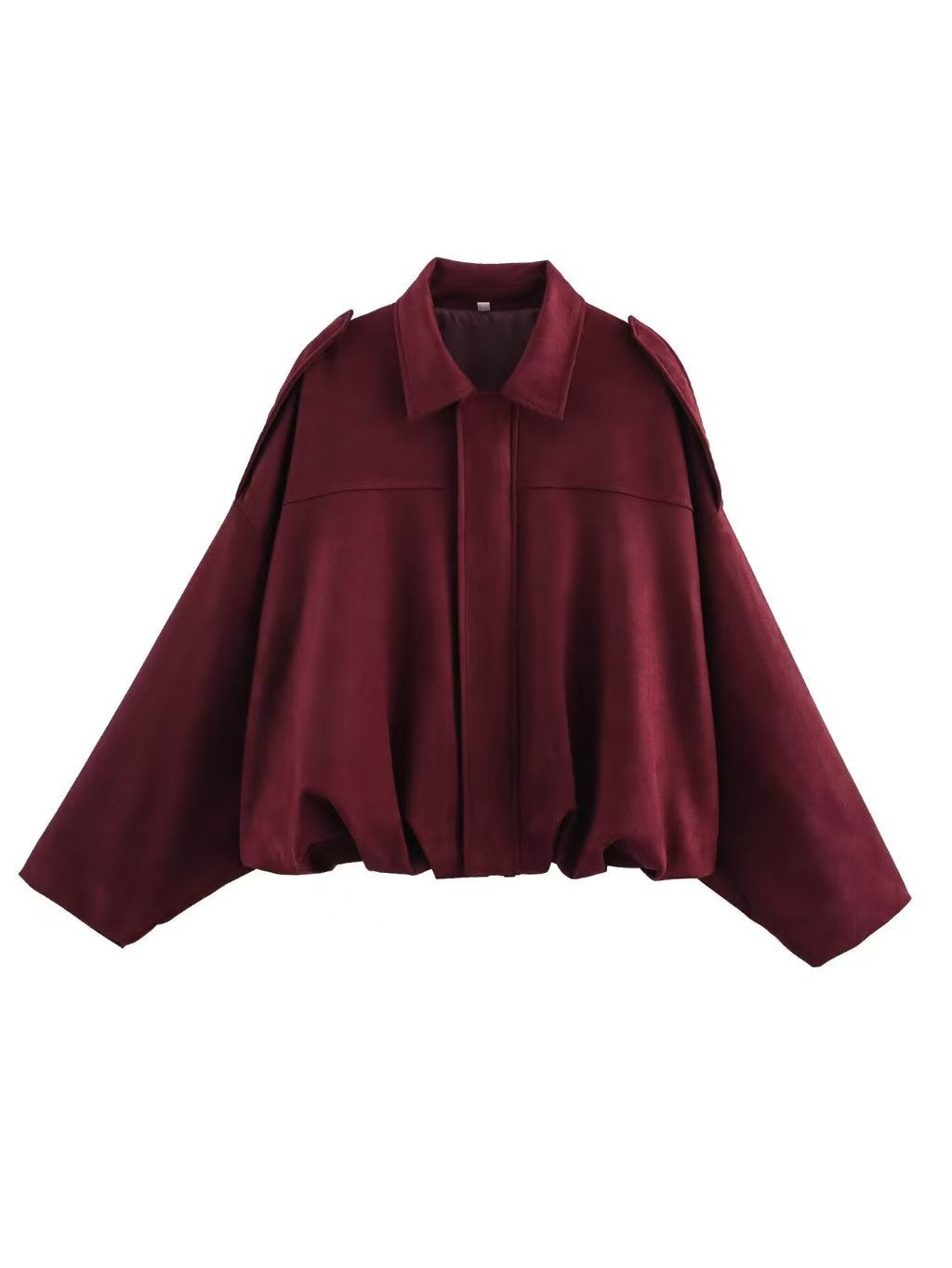 Damen Cropped Boxy‑Übergangsjacke im Wildlederlook mit Epauletten Echoarchiv