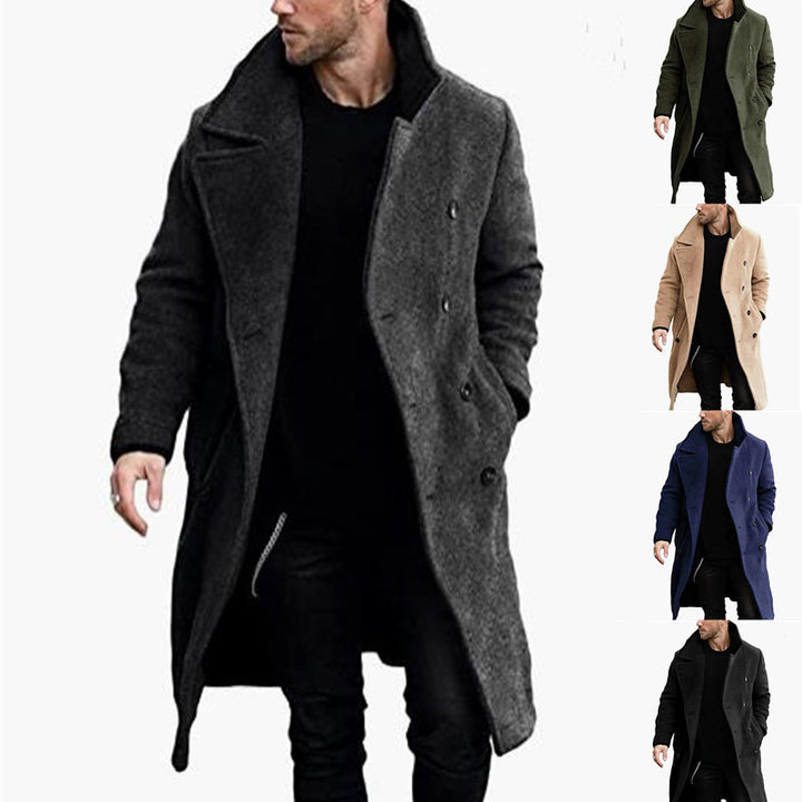 Herren eleganter Mantel mit breitem Kragen Echoarchiv