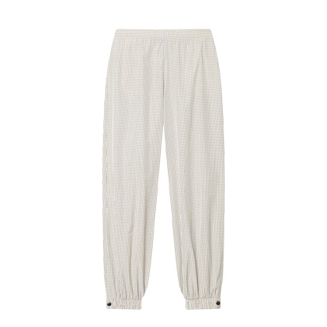 Damen Karierte Relaxed‑Joggerhose mit Gummibund, elastischen Bündchen und Druckknopfmanschetten Echoarchiv