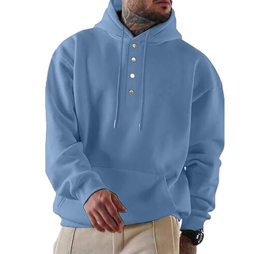 Herren Kapuzenpullover mit modischen Druckknöpfen Echoarchiv