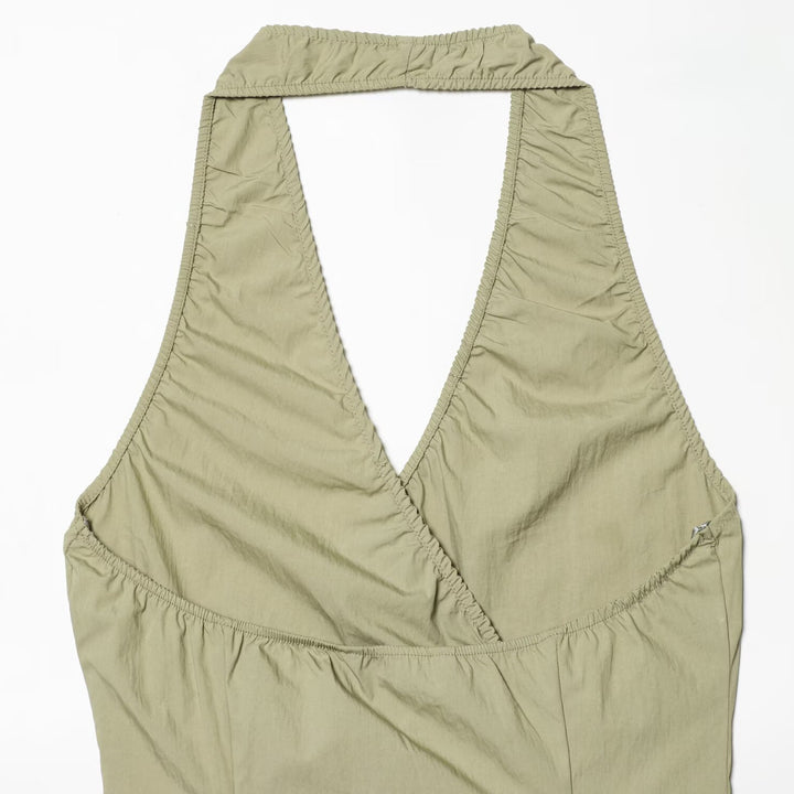 Damen Halterneck Top mit elegantem Knoten-Detail und fließendem Schnitt Echo Archiv