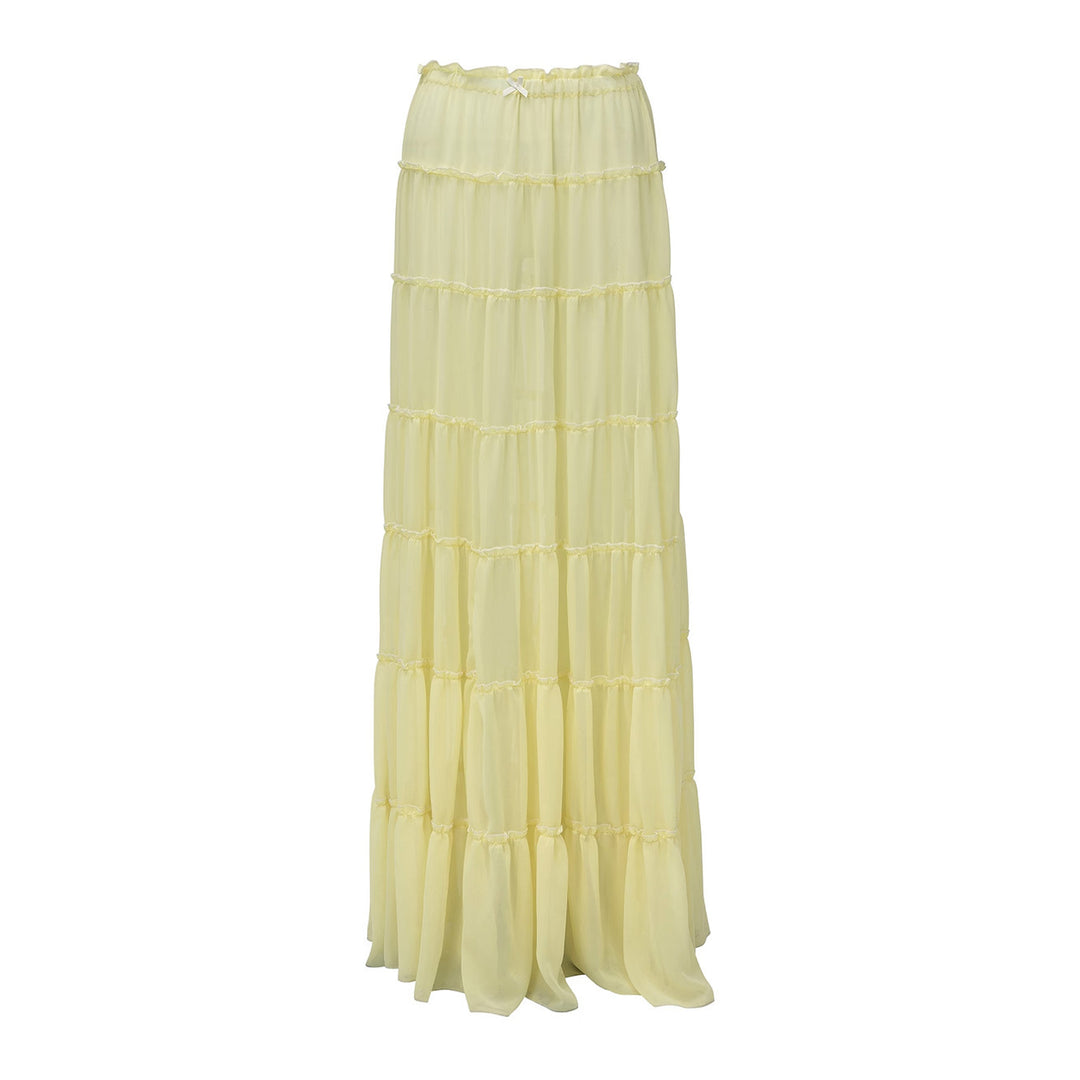 Damen luftiges Strandkleid mit Rüschen Echo Archiv