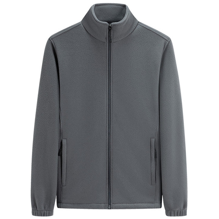 Unisex Leichte Fleece-Zipjacke mit Stehkragen, Elastikbündchen & Clean-Design Echoarchiv