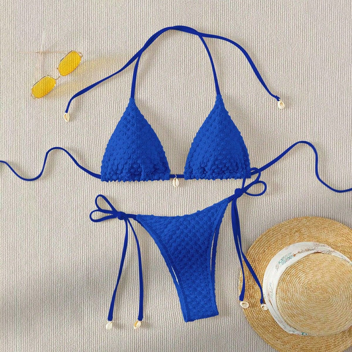 Damen Triangel-Bikinioberteil mit strukturierter Textur Echo Archiv