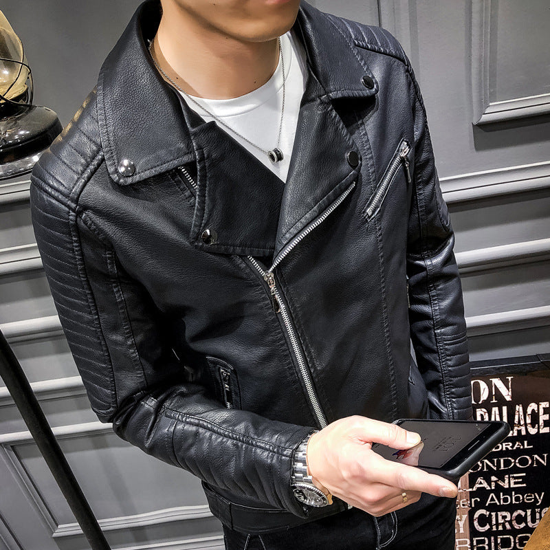 Herren Modische Bikerjacke aus hochwertigem Kunstleder Echo Archiv