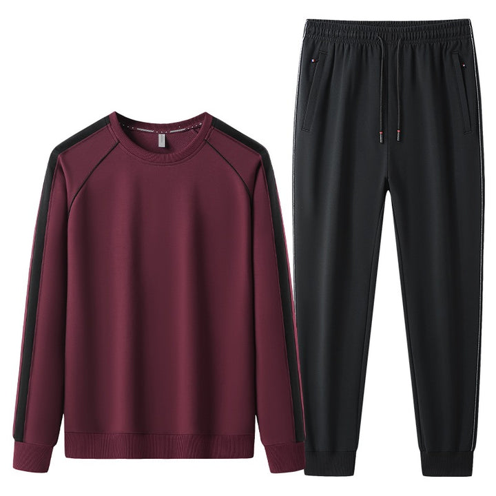 Herren Freizeit-Trainingsanzug-Set aus weichem Jersey mit Raglanärmeln & elastischem Kordelbund Echoarchiv