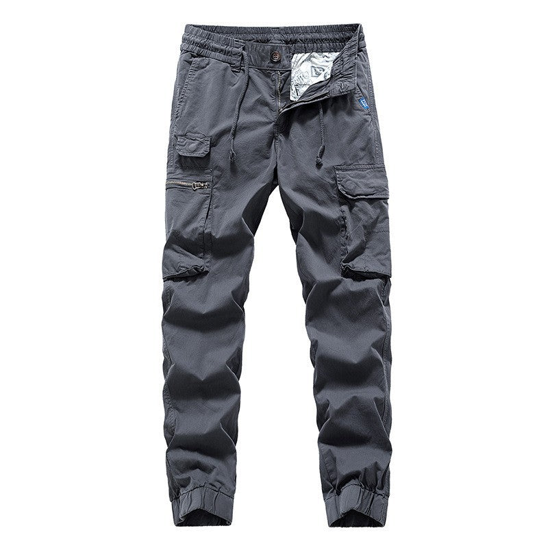 Herren Utility-Cargo-Jogger aus robustem Baumwoll-Twill mit elastischem Komfortbund, Multifach‑Taschen und Reißverschluss-Beintasche Echo Archiv