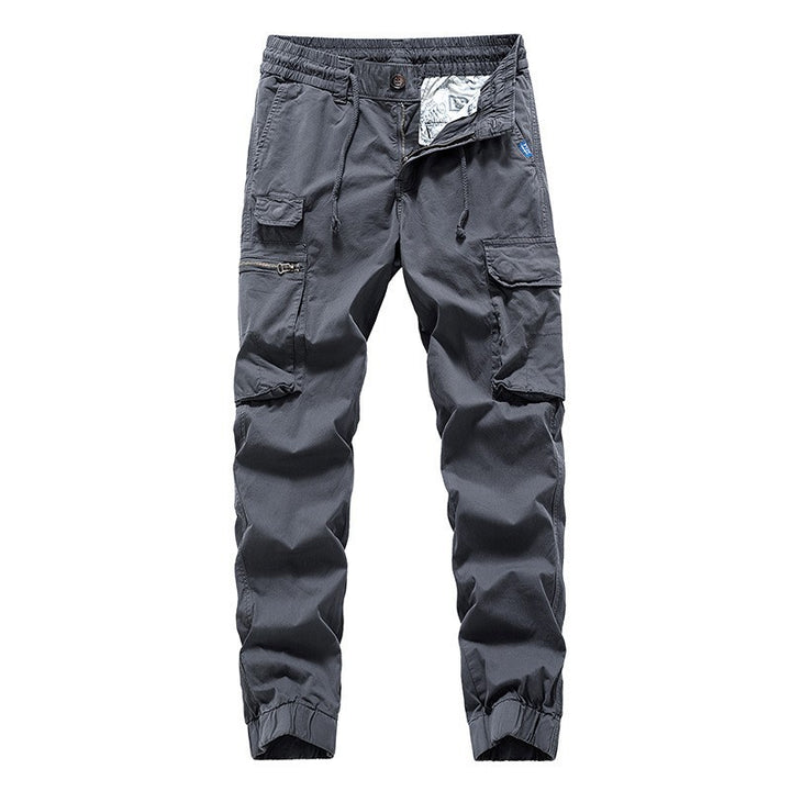 Herren Utility-Cargo-Jogger aus robustem Baumwoll-Twill mit elastischem Komfortbund, Multifach‑Taschen und Reißverschluss-Beintasche Echo Archiv