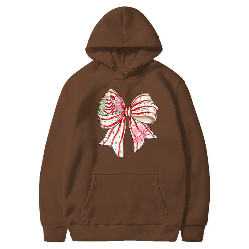 Damen Kapuzenpullover mit festlichem Schleifenmotiv Echoarchiv