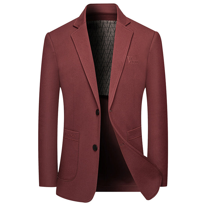 Herren Modernes Einreihiges City-Blazer mit aufgesetzten Taschen und leichter Halbfütterung – Tianoro