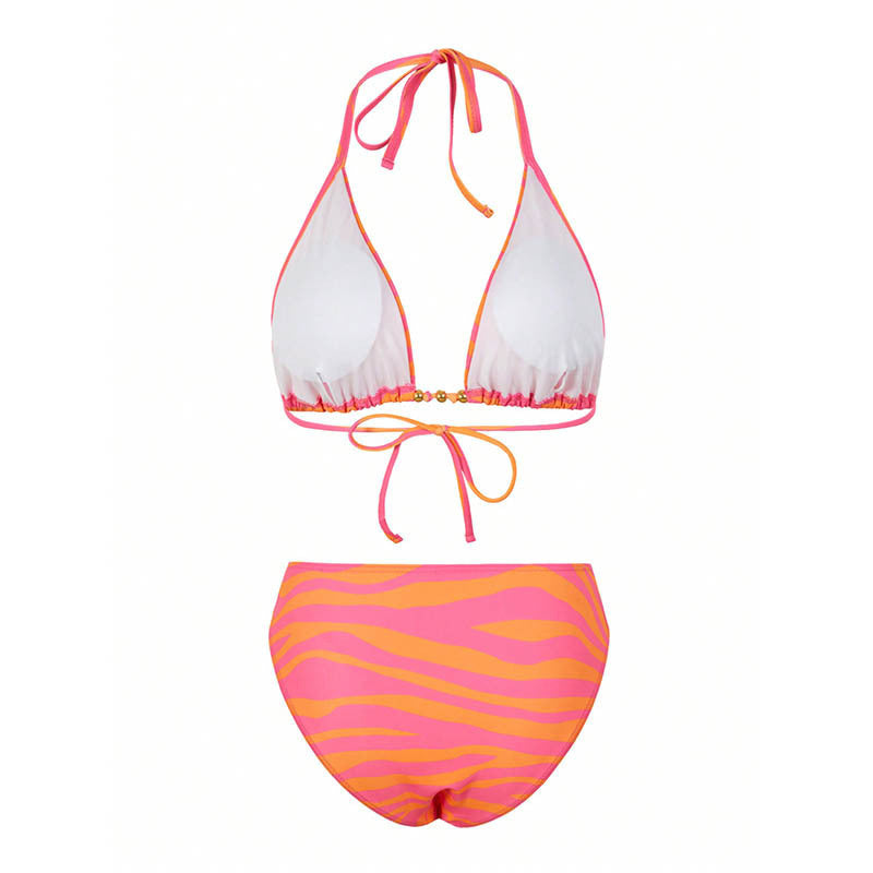 Damen Bikiniset mit modischem Wickelrock und trendigem Zebra-Design Echo Archiv