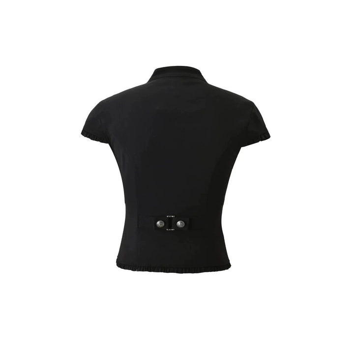 Damen Elegantes Blazer-Oberteil mit asymmetrischem Ausschnitt Echo Archiv