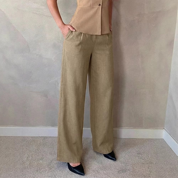 Damen Elegante Palazzo-Hose mit hohem Bund und schickem Schnitt Echo Archiv