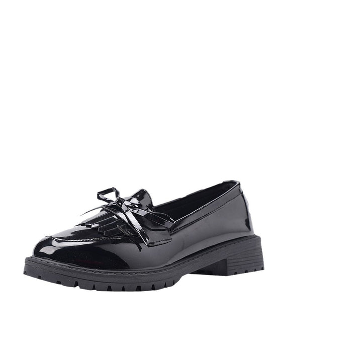 Damen Glänzende Tassel‑Loafer mit Fransen‑Quaste, robuster Profilsohle und gepolstertem Komfortfußbett – Lioré