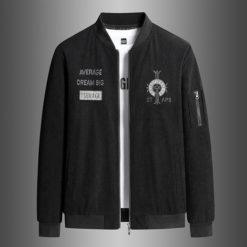 Herren Modische Bomberjacke mit Stickerei Echo Archiv